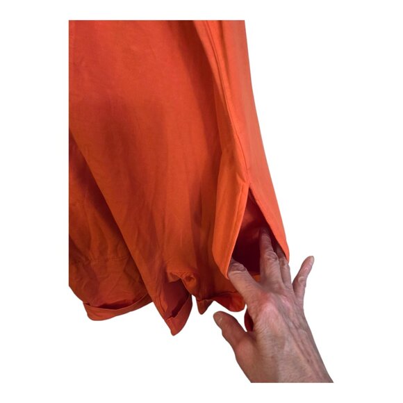 🔴 Chelsea & Violet Women's Shortall Romper Orange Adjustable Strap Medium - Picture 5 of 14